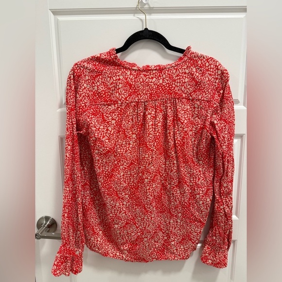 Loft Animal Print Peasant Blouse - Picture 5 of 6